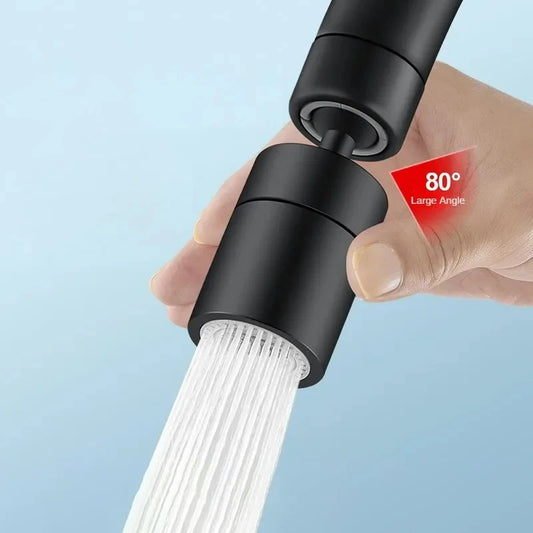 2-Mode Kitchen Faucet Spray Head - 360° Rotating Sink Aerator Nozzle with Adjustable Water Flow Filter & Splash Control