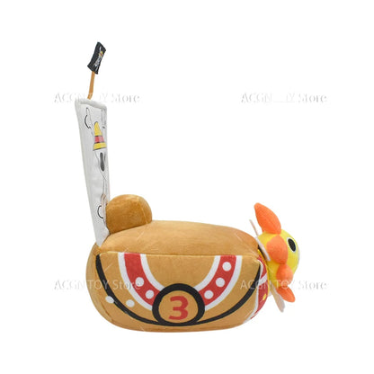 One Piece Plush Ship Toy — Thousand Sunny & Going Merry Soft Pillow for Kids, 21/37CM Birthday Gift