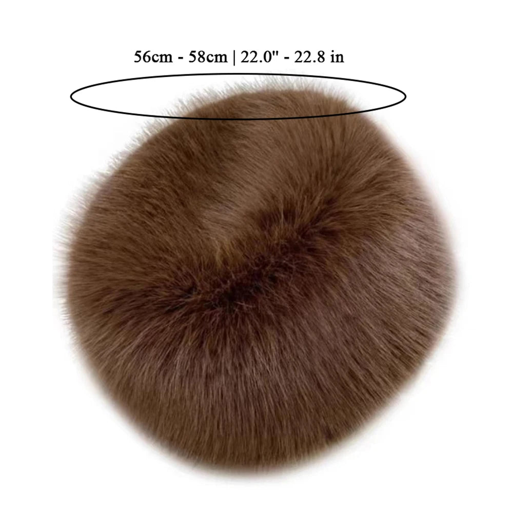 Women’s Winter Fluffy Fur Hat – Thick Warm Faux Fur Ski Cap, Russian Mink Fisherman Style, Windproof