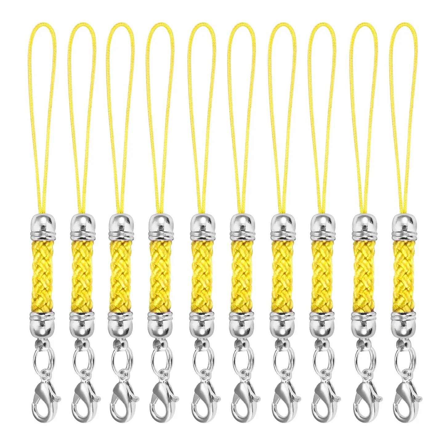 10Pcs Lanyard Strap Set - Lobster Clasp Rope Keychain Hooks Mobile Charms & Key Ring Accessories