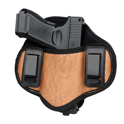 Tactical PU Leather Concealed Gun Holster – Universal Fit for Glock, Sig Sauer, Beretta & Similar Pistols – Hunting Waist Carry Pouch