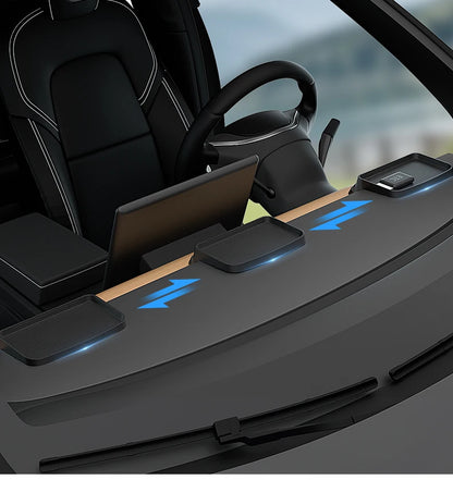 Herval Silicone Air Vent Phone Holder & Storage Tray for Tesla Model Y/3 Highland – Car Tissue Box Organizer Accessory