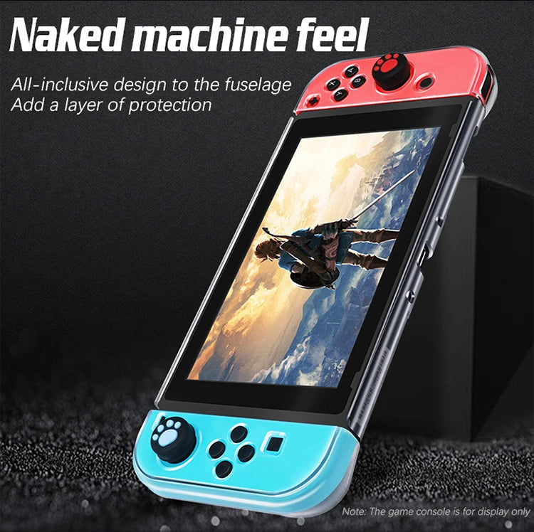 High Transparency PC Protective Case for Nintendo Switch – Ultra-Thin Full Coverage Handle & Split Protection