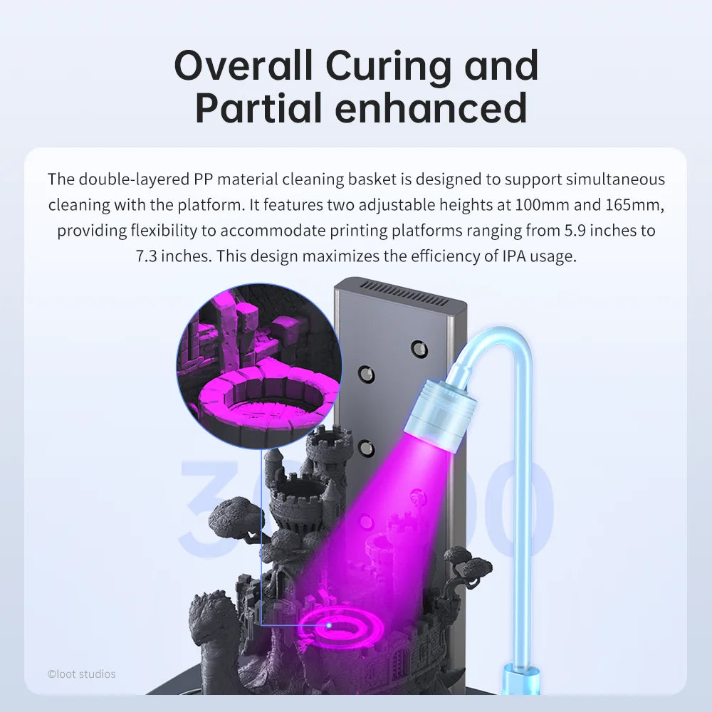 ANYCUBIC Wash & Cure Machine | 3-4L Large Volume for LCD/DLP Resin 3D Printers, Compatible with Photon Mono 2