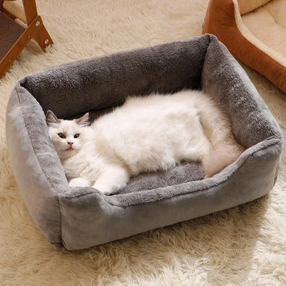 Pet Bed for Cats & Small Dogs — Cozy Cushion House Basket for Pets, Kitten & Puppy Accessories