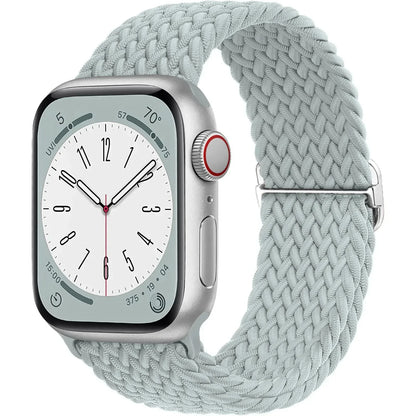 Braided Nylon Apple Watch Band – Adjustable Sport Strap Compatible with Ultra 2, Series 10/9/8/7/6/SE (40–49mm) Wrist Bracelet