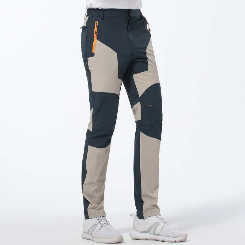 Men’s Elastic Hiking Pants – Quick-Dry, Windproof, Waterproof, Breathable Outdoor Trekking & Climbing Pants