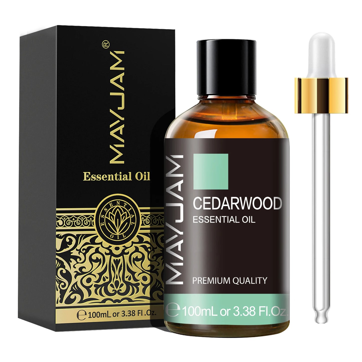 MAYJAM 100ml Essential Oil with Dropper - Sandalwood, Lavender, Eucalyptus & Vanilla for Humidifiers & Candles