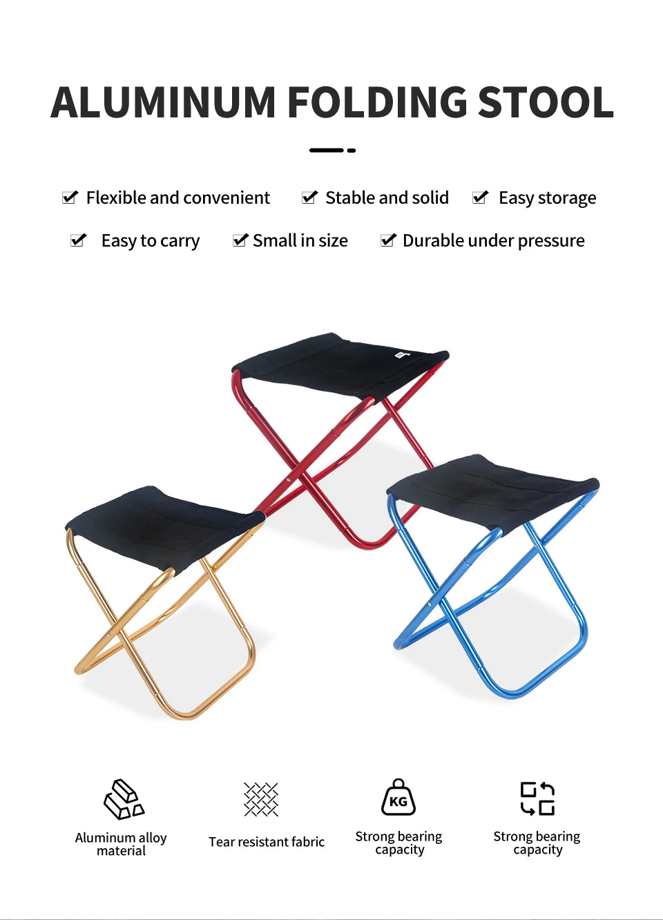 Portable Multifunctional Outdoor Folding Chair – Ultra-Light Picnic, Camping, Travel Fishing Stool & Accessories
