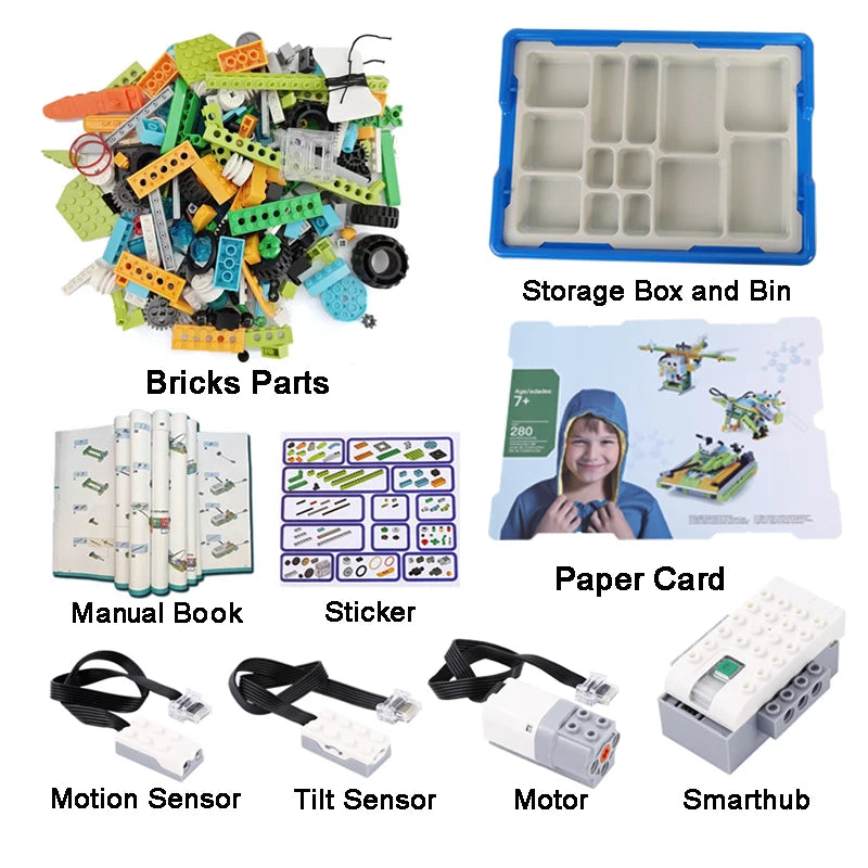 NEW WeDo 2.0 Core Set Robotics STEAM Kit – Compatible with 45300 We-Do Building Blocks, DIY Educational Toy for Christmas