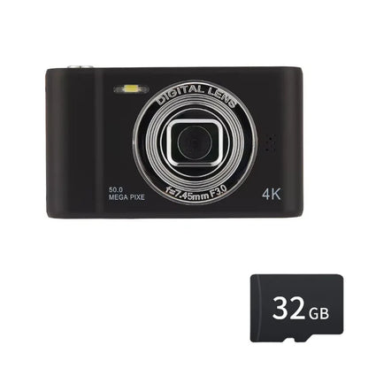 4K Digital Camera – 50MP Travel Selfie Camera with HD Zoom, 2.4-inch Screen, Mini Retro Cam for Kids & Beginners