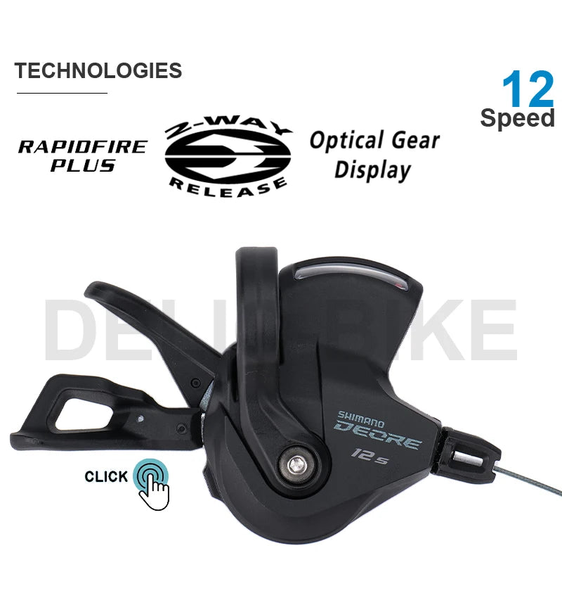 SHIMANO DEORE M6100 12-Speed Groupset – Right Shifter, Rear Derailleur, Chain & SUGEK 11-50T/52T Cassette Sprocket