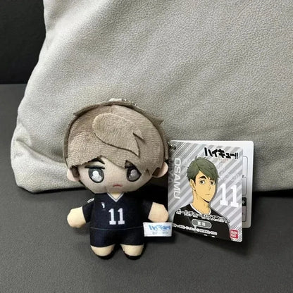 10cm Mini Haikyuu Plush Keychain – Hinata, Kageyama, Nishinoya Volleyball Stuffed Doll Toy Gift