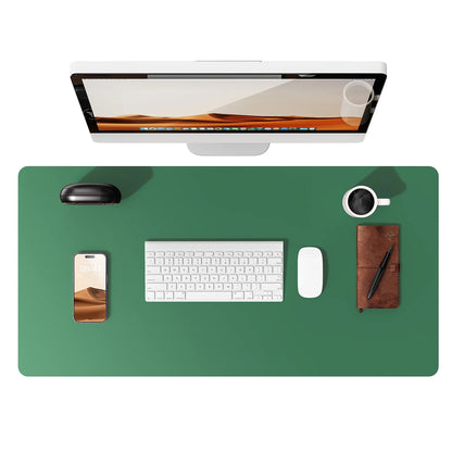 Large Leather Mouse Pad Desk Mat - Non-Slip PU Leather Office Desk Protector for Laptop & Workspace Setup