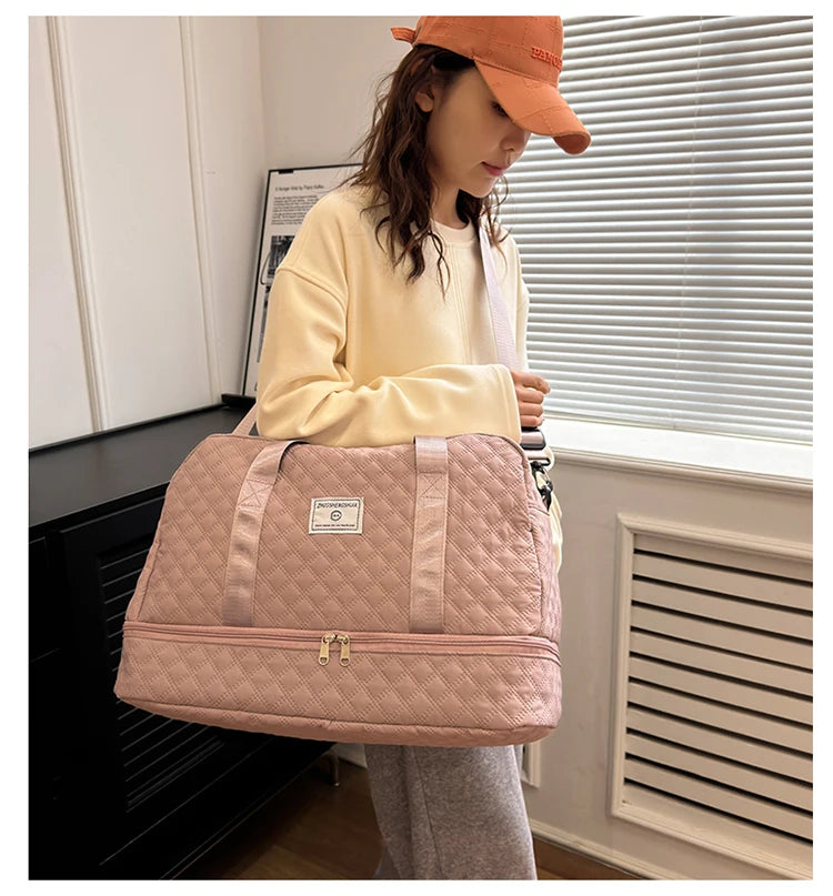 Short Trip Travel Bag – Large Capacity Waterproof Handbag with Dry & Wet Separation for Men & Women