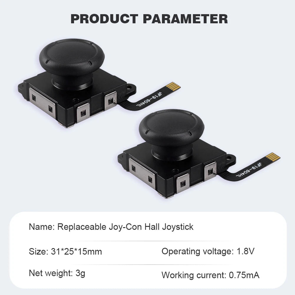1/2PCS Hall Effect Joystick for Nintendo Switch/Lite/OLED – No Drift Analog Thumb Stick, Electromagnetic Stick