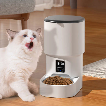 4L WiFi Smart Pet Feeder – Automatic Cat & Dog Food Dispenser (No 5V 1A Plug)