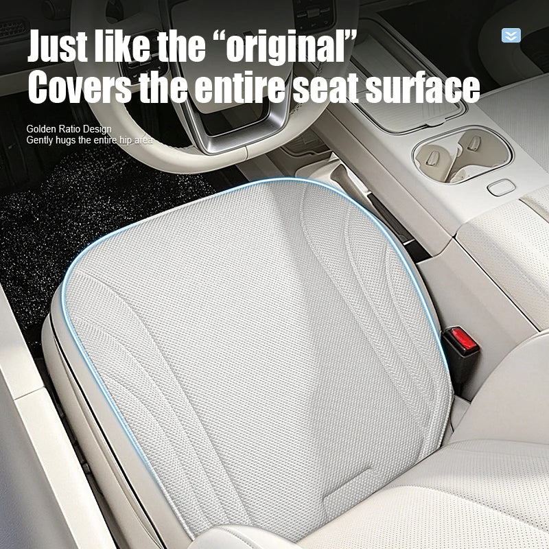 LEIBOO Breathable Car Seat Cushion - Universal Summer Seaweed Fiber Seat Protector with Non-Slip, Wear-Resistant Design