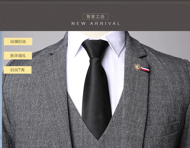 Traje de Hombre Elegante – 3-Piece Slim Fit Suit (Blazer + Vest + Pants) | Men’s Business & Wedding Suit 6XL