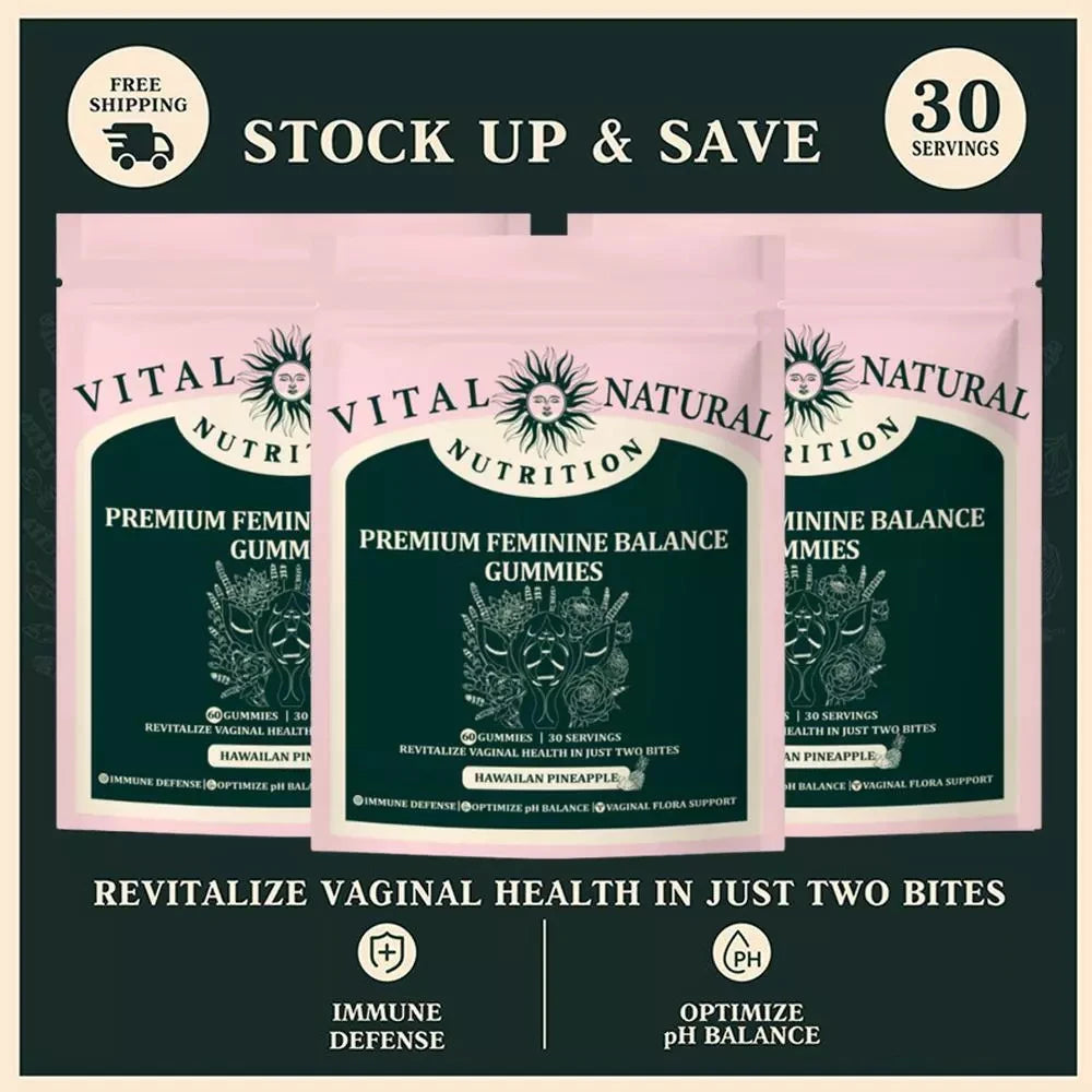 Vital Source Feminine Balance Gummies — Hawaiian Pineapple Flavor Women’s Wellness Supplement