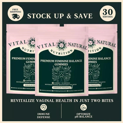 Vital Source Feminine Balance Gummies — Hawaiian Pineapple Flavor Women’s Wellness Supplement