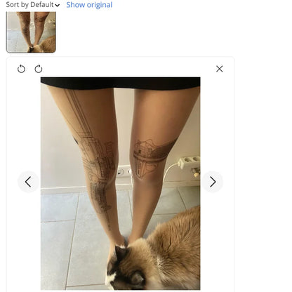 Machine Gun Tattoo Transparent Tights – Women’s Fashion Stockings Pantyhose with Free Shipping