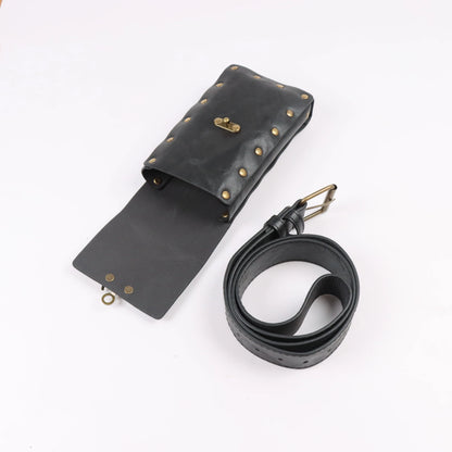 Renaissance Costume Belt Set – Leather Pouch with 3 Potion Bottles, Medieval Festival & Halloween Waist Accessories