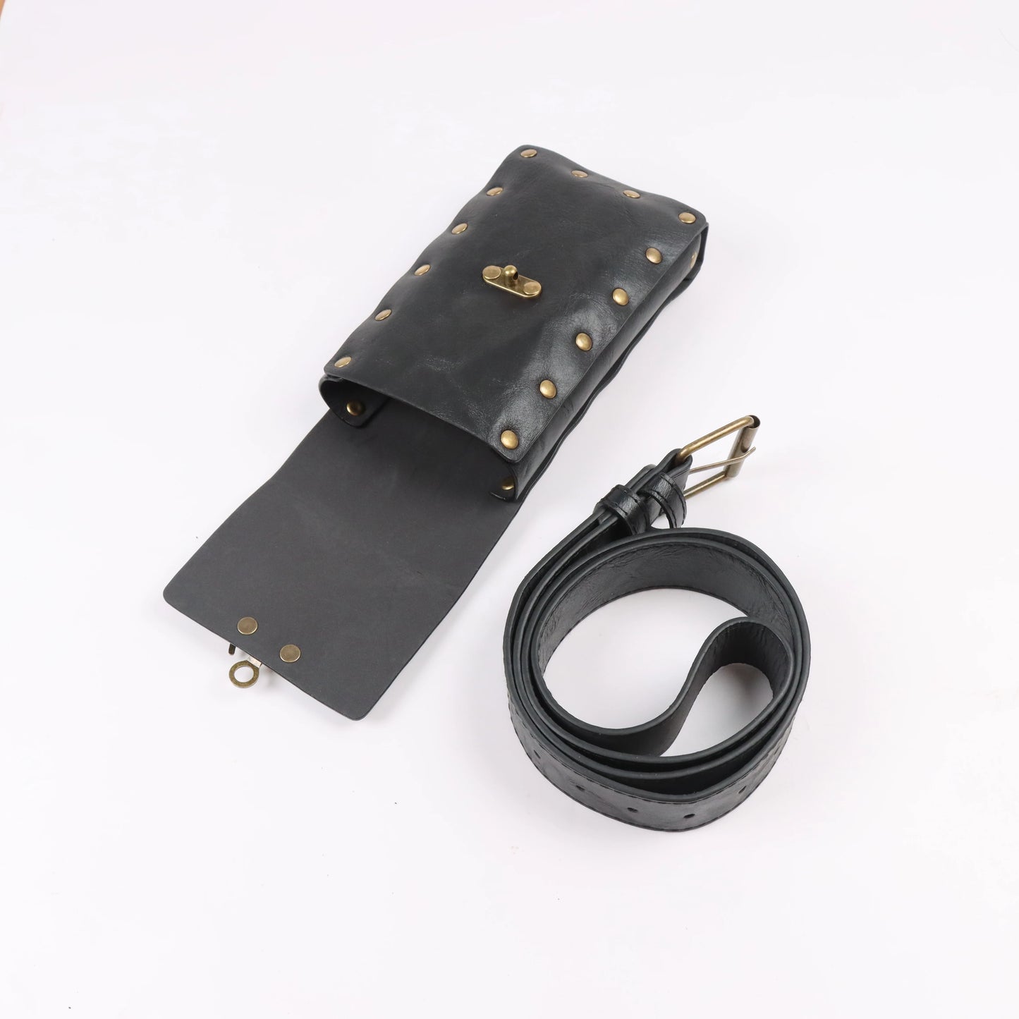 Renaissance Leather Belt Pouch Set – 3 Potion Bottles Holder for Medieval Festival, Halloween Costume
