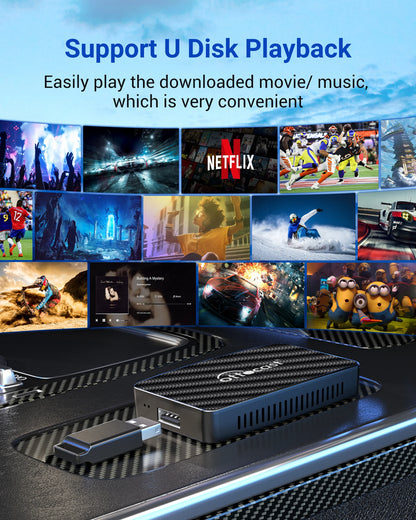 OTTOCAST Play2Video Pro Wireless CarPlay & Android Auto Adapter – YouTube, Netflix, IPTV for Kia & Toyota
