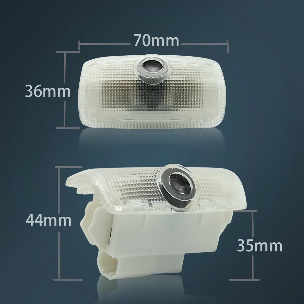 2PCS Car LED Door Projector Lights – Ghost Shadow Courtesy Lamp for Nissan Patrol Y62 2012–2021, Car Door Welcome Logo Accessories