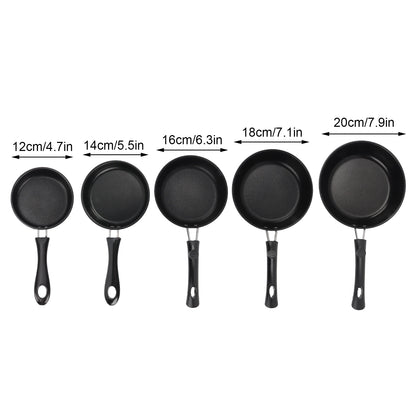 12–20cm Mini Non-Stick Frying Pan – Thickened Stainless Steel Skillet for Gas & Induction Cooking