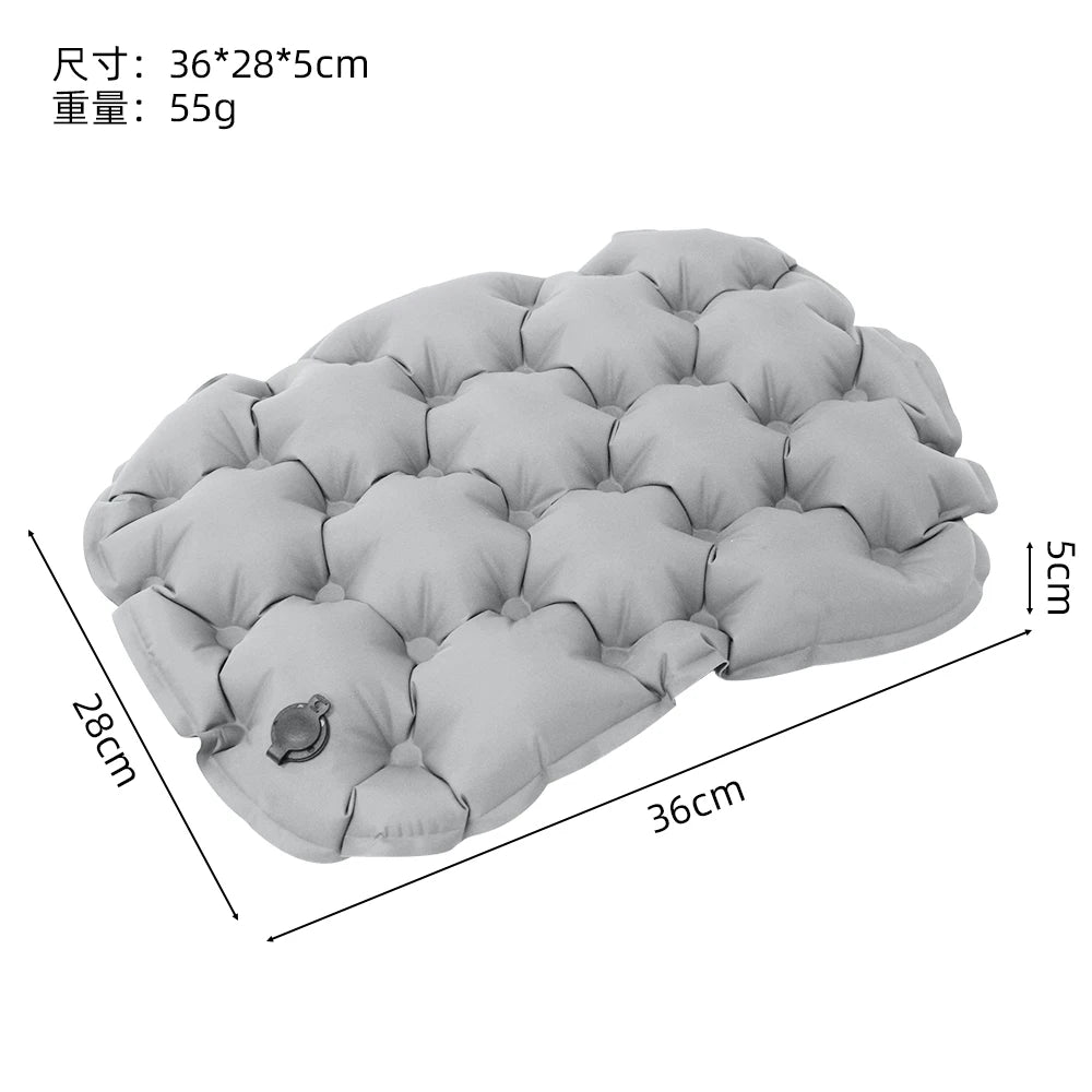 Inflatable Seat Cushion 36x28cm Portable Outdoor Camping Hiking Travel Chair Pad Lightweight Comfortable Inflatable Sitting Mat