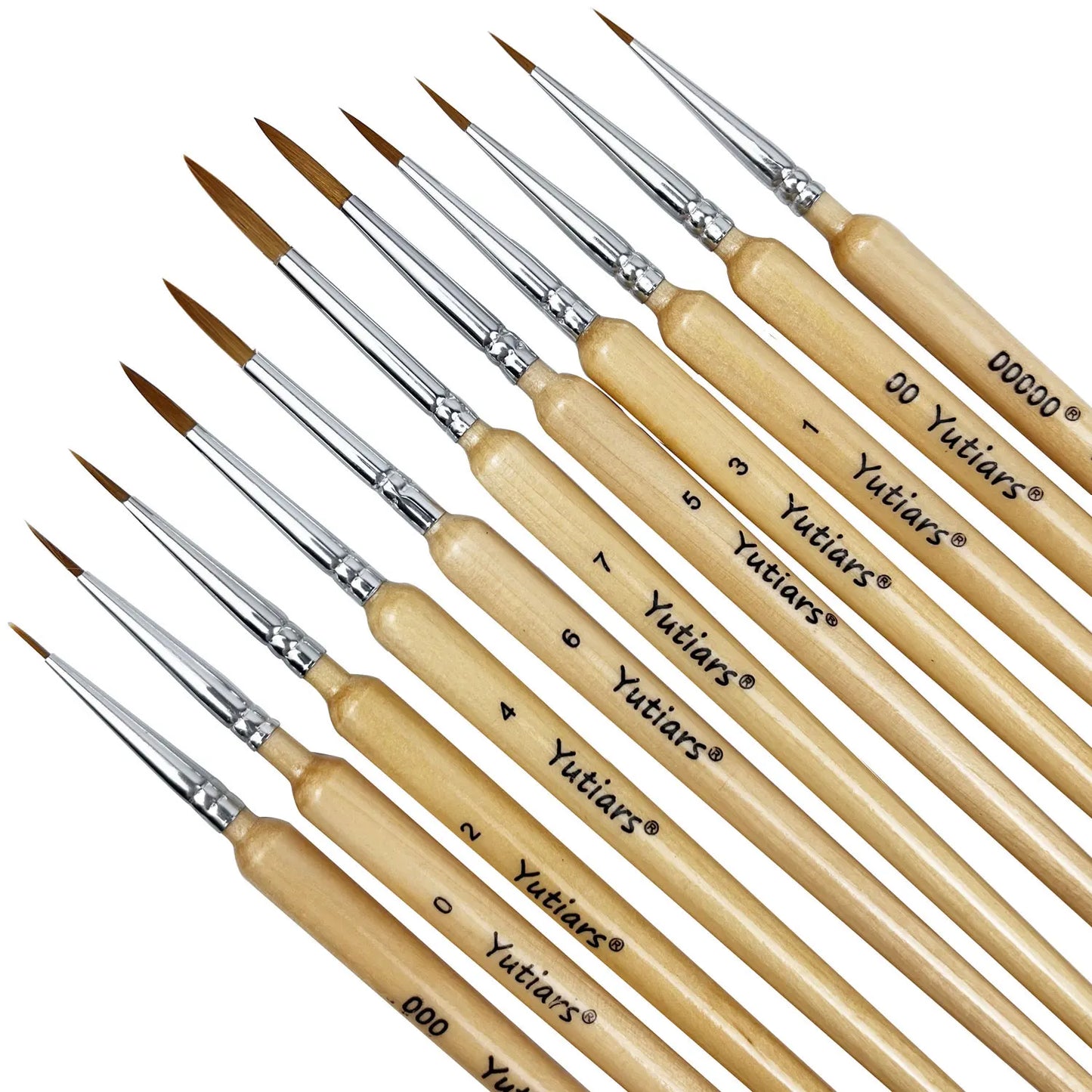 10/11PCS Miniature Paint Brush Set – Detail Tip Brushes with Ergonomic Handle for Acrylic & Oil Painting