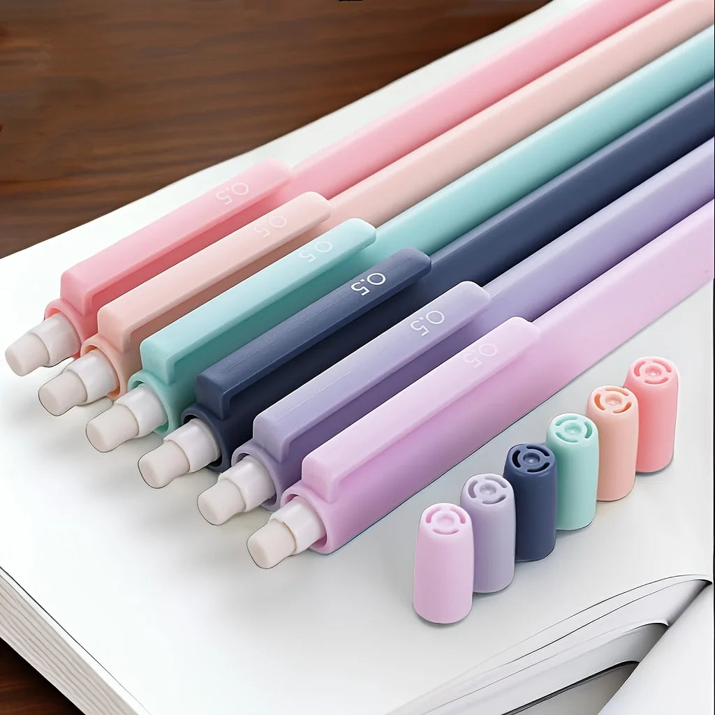 Pastel Mechanical Pencil Set – Cute Retractable Colored Pencils for School, Office, Drawing & Aesthetic Stationery (6/12 Pcs)