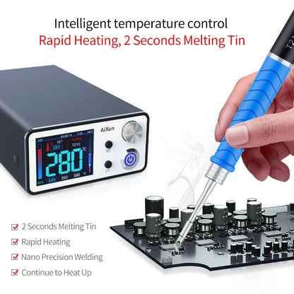 AIXUN T3A T3B Intelligent Soldering Station - T115/T210/T245/T12 Rework Station for PCB & BGA Soldering Tools