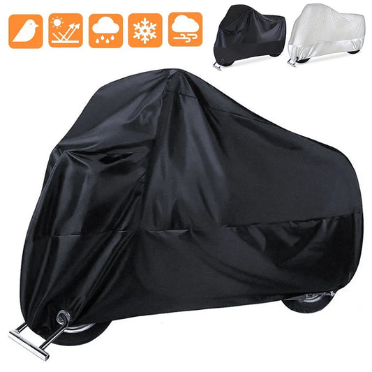 Waterproof Motorcycle Cover: All-Season UV Protective Scooter Shelter - Indoor/Outdoor 190T Fabric, Dustproof & Wear-Resistant