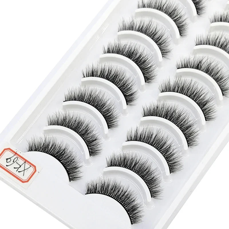 10 Pairs 3D Mink False Eyelashes – Natural Long & Short Lash Extensions Makeup Kit (41 Styles)