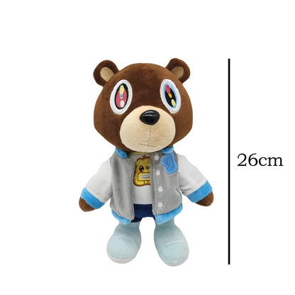 30cm Kawaii Kanye Dropout Bear Plush Toy – Soft Stuffed Teddy for Home Decor & Birthday Gift