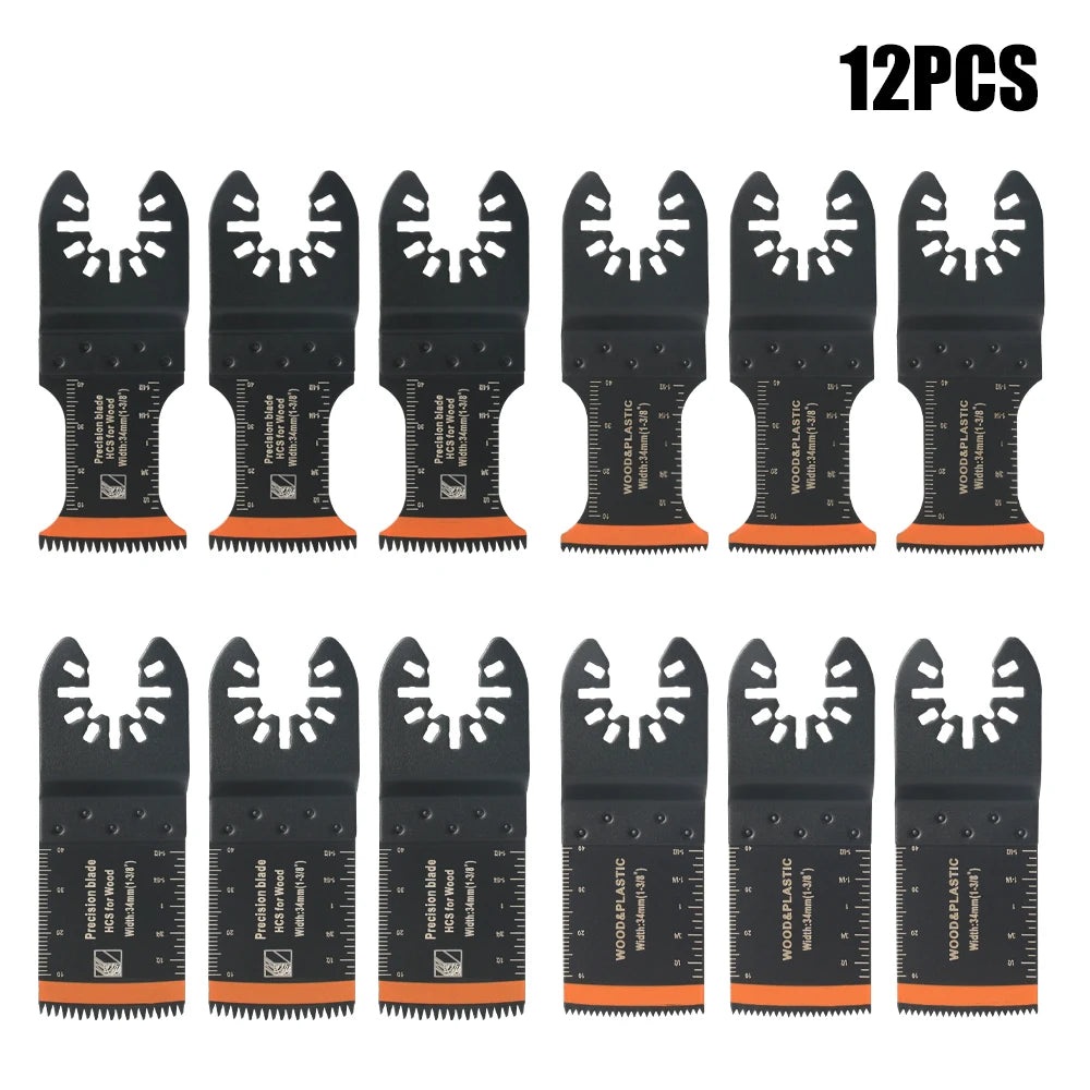 Tooth Oscillating Saw Blade Kit - 10-39PCS Carbide Multitool Blades for Wood PVC & Metal Cutting
