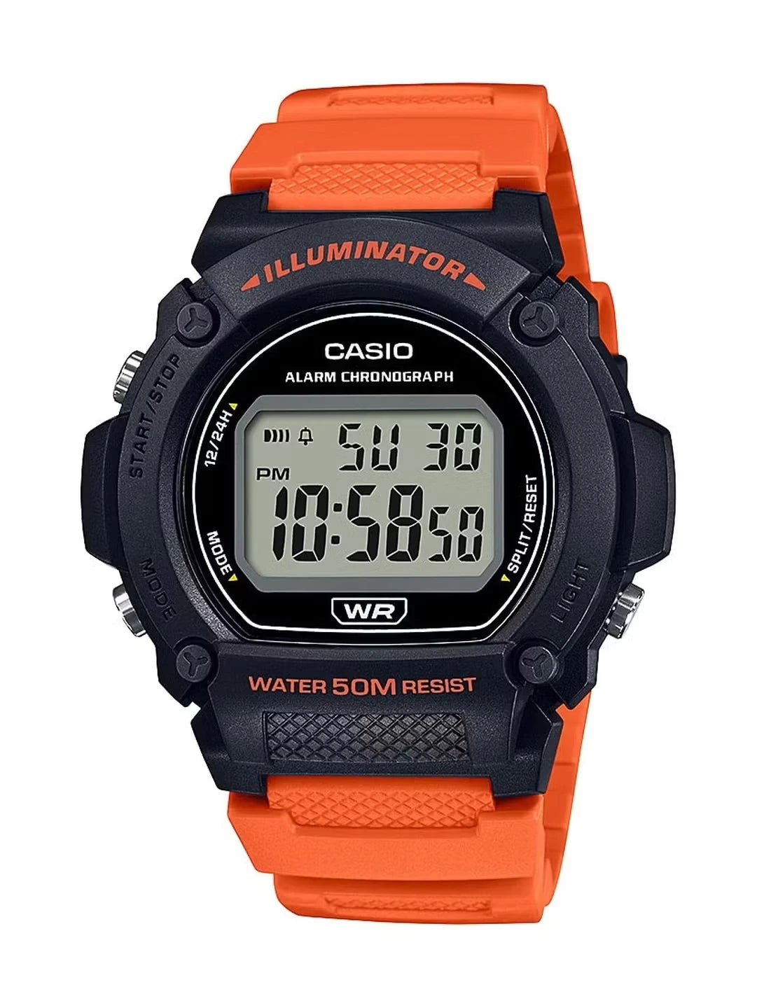 Casio W-219H Men’s Digital Watch - 1/100-Second Stopwatch, Daily Alarm, Auto Calendar & 7-Year Battery Life