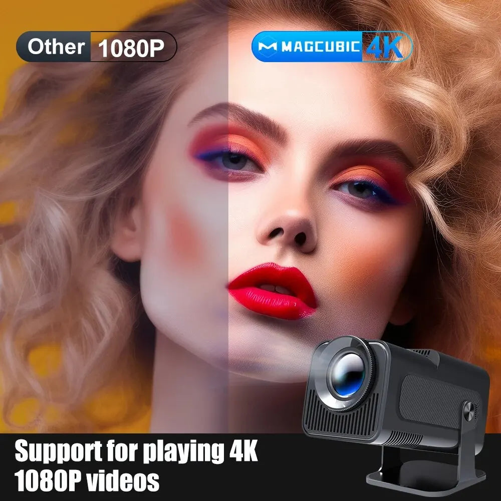 Magcubic Android 11 390ANSI HY320 Projector - 4K Native 1080P, Dual Wifi6 BT5.0, Outdoor Portable Cinema Projetor - Upgraded HY300 Model