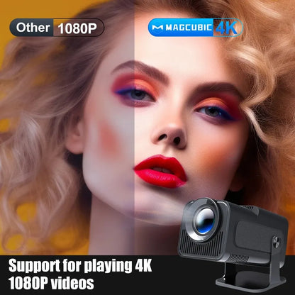Magcubic Android 11 390ANSI HY320 Projector - 4K Native 1080P, Dual Wifi6 BT5.0, Outdoor Portable Cinema Projetor - Upgraded HY300 Model