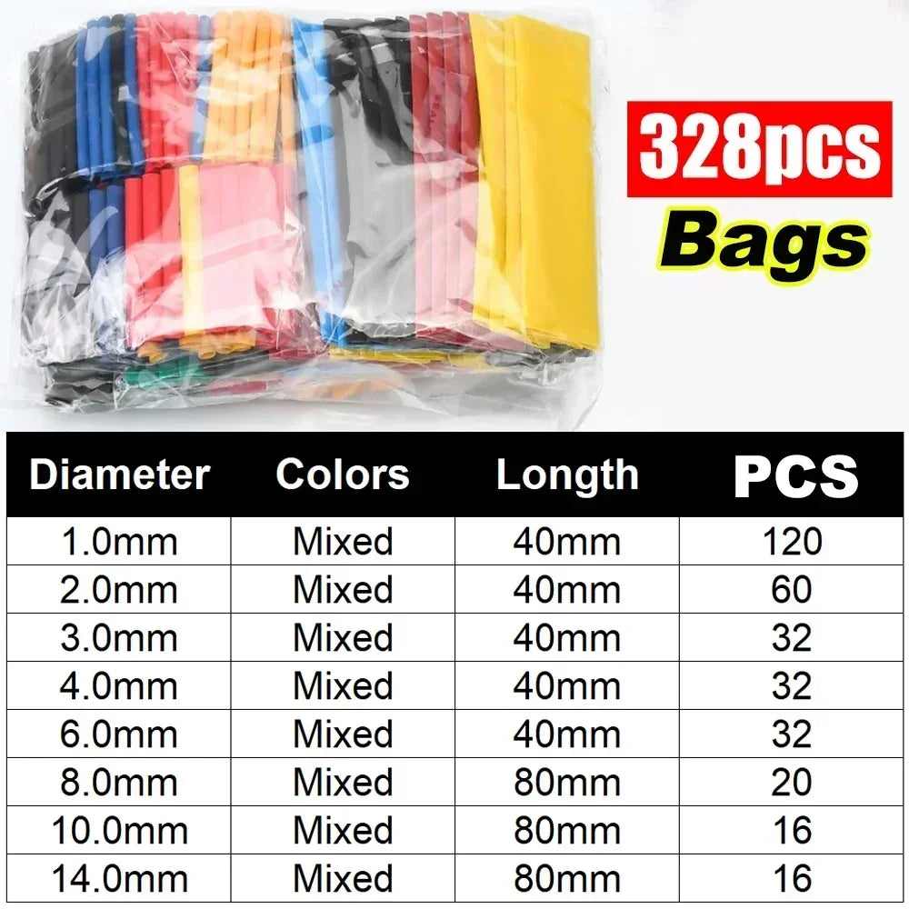 Heat Shrink Tube Kit - Thermoresistant Tubing for Electrical Wire & Cable Insulation and Protection