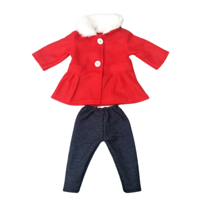 18-Inch American Girl Doll Clothes – Coat, Tights & Pants Outfit for Newborn & Baby Dolls