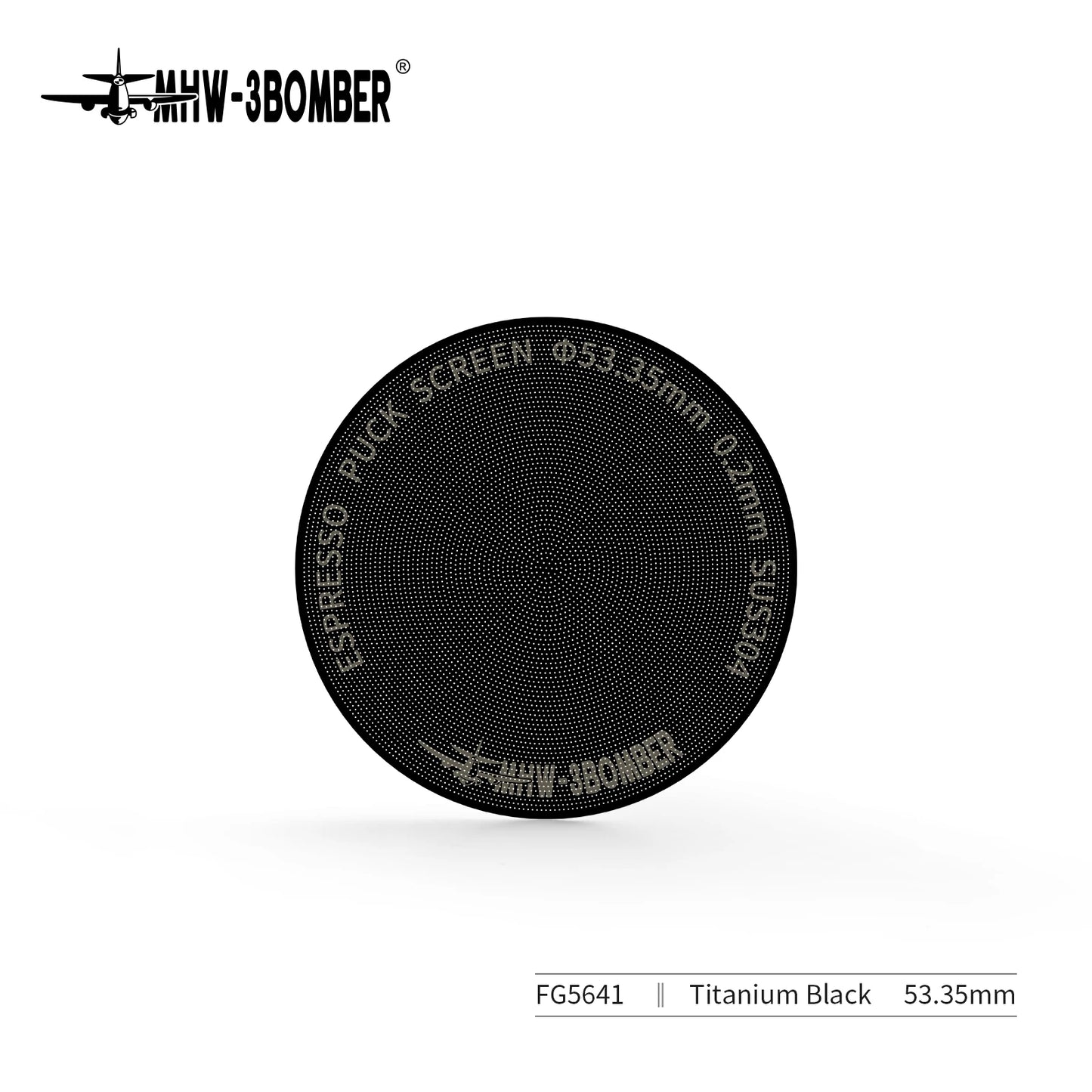 MHW-3BOMBER Espresso Puck Screen – 51/53/58.5mm Reusable Stainless Steel Coffee Filter, 0.8/0.2mm Thickness Coffee Tool