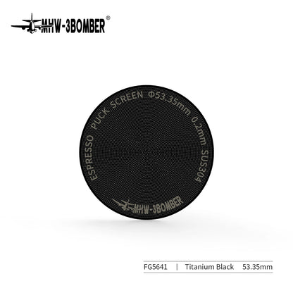 MHW-3BOMBER Espresso Puck Screen – 51/53/58.5mm Reusable Stainless Steel Coffee Filter, 0.8/0.2mm Thickness Coffee Tool