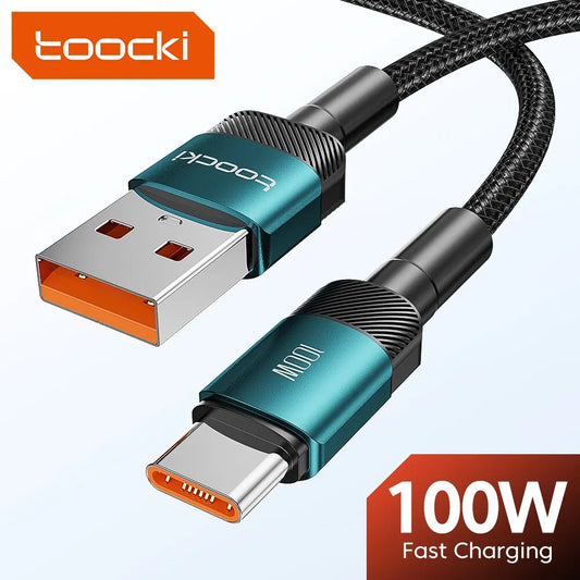 Toocki USB Type C Fast Charging Cable - USB C Charger Cord for iPhone 15/14/13/12/11, Huawei P40/P30, Realme, Oppo, OnePlus - 1m/2m