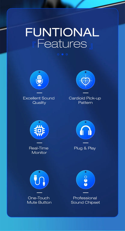Haomuren USB Microphone for PC & Mac – Condenser Mic for Gaming, Streaming, Recording, with Phone Adapter & Headphone Output