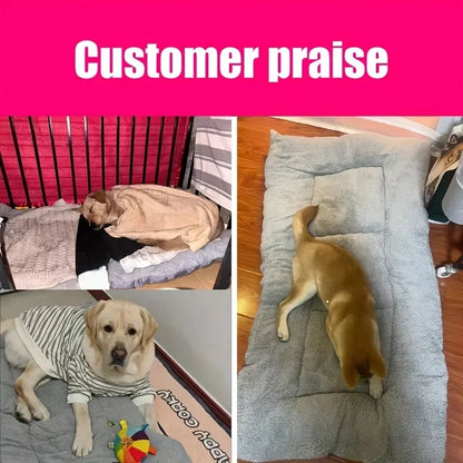 Extra-Large Plush Pet Bed — Super Soft Thick Polyester Dog & Cat Sofa, House, and Cage Mat