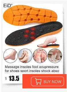 EiD Magnetic Therapy Foot Insoles – Soft Acupressure Sports Cushion for Men & Women